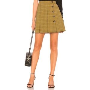 L’academie the micaela mini skirt yellow plaid